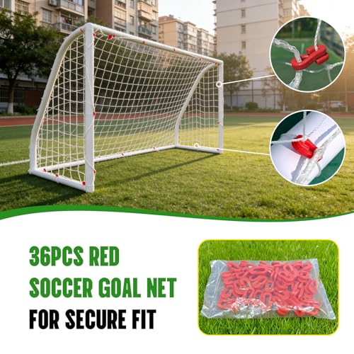 Soccer Goal Net Replacement, Heavy Duty Polypropylene Football Net for All Levels, All-Weather Backyard/Park Practice, White, No Frame Included