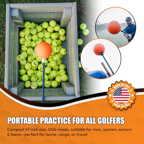 Orange Whip Golf Swing Trainer Aid Patented & Made in USA for Improved Rhythm, Flexibility, Balance, Tempo, and Strength *American Made* - style: Full-Size - 47"
