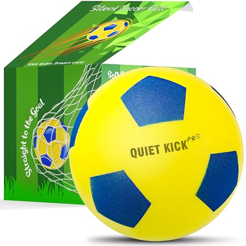 Silent Foam Soccer Ball PRO 2026 Weighted Indoor Training Ball Multi-Sport Dribbling Practice Soft No-Noise Design for Home Play, Durable Foam Construction Size 3/5/7