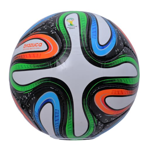 Size 5 Soccer Ball Training Football Durable PU Leather Match & Practice Ball Indoor Outdoor Play OII-06