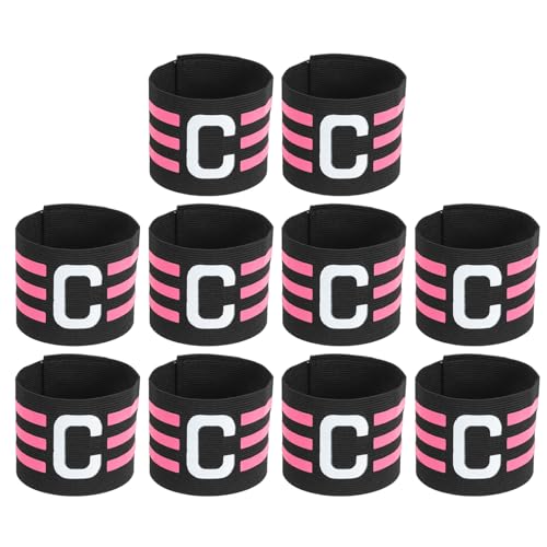 MECCANIXITY Soccer Captain Armband, Nylon Captain Arm Band for Soccer Elastic Captain C Arm Band Sports Captain Armbands for Football Team Training Youth & Adult - color: Black