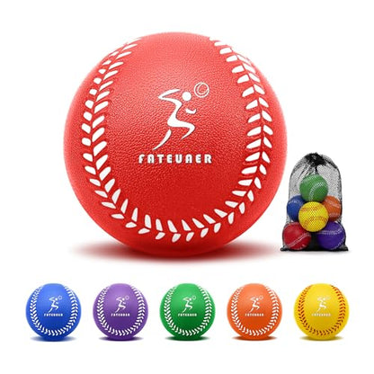Foam Baseballs, Soft Baseballs 6 Pack and 12 Pack for Kids Beginners Training Ball, Safe Throwing for Indoor or Outdoor Play with Carrying Bag, Baseball Gifts for Boys and Girls - size: 6Pce