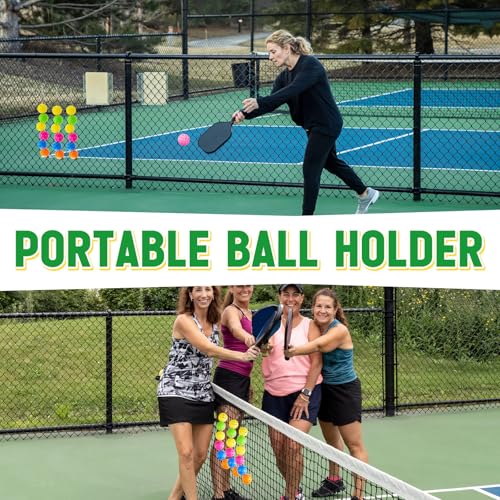 5 Pcs Ball String Holder Compatible with Pickleball Stringer Cable Chord for Storage Balls with 1 Nylon Buckle 10 Metal Buckle Portable Holder Compatible with Pickleball Accessories