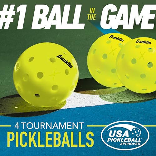 Franklin Sports Beginner Pickleball Sets - 2 + 4 Player Sets - Aluminum Paddles + X-40 Pickleballs - USA Pickleball (USAPA) Approved - style: 4 Player Set