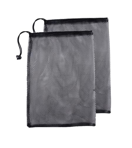2 Pcs Mesh Bags Drawstring Multipurpose Storage Bags for Gym Shoes Sports Gear Balls Beach Laundry