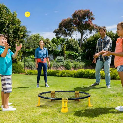 Roundnet Game Set with Balls and Patented Net, Lawn, Beach, Backyard Outdoor Game for Adults and Family