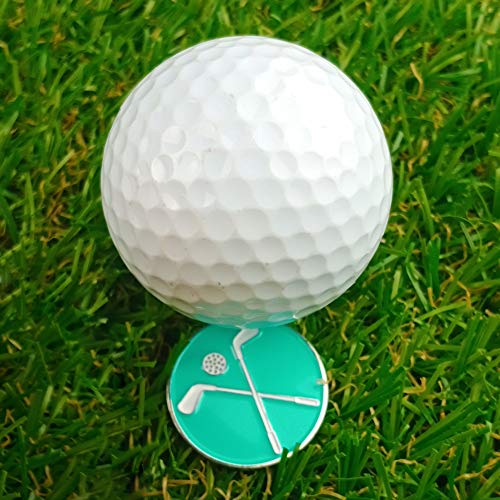 Golf Ball Markers with Hat Clips Value Sets for Men Women Golfer, Removable Attaches Easily to Golf Cap Premium Gifts - color: golf club