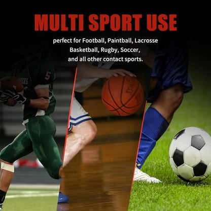 Mens Padded Compression Shirt Football Rib Protectors 6-Football Pads Chest Protector Padded Shirt Protective Gear for Football Baseball Basketball - size: Small, style: Black