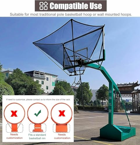 Portable Basketball Shot Trainer Aid, Rebounder Basketball Return Attachment for Hoop, Basketball Shooting Training Equipment-1