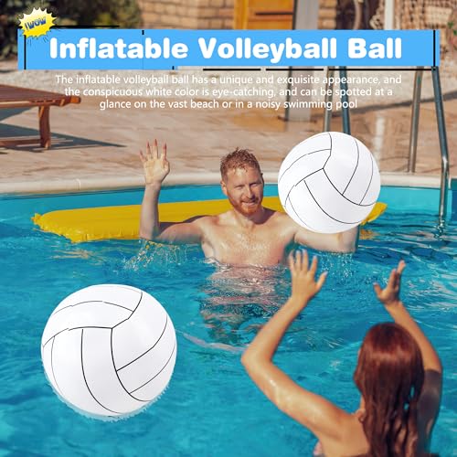 16 Pack 12 Inch Inflatable Volleyball Ball Blow Up Sport Beach Ball Sport Volleyball Swimming for Summer Parties Games Outdoor Toys