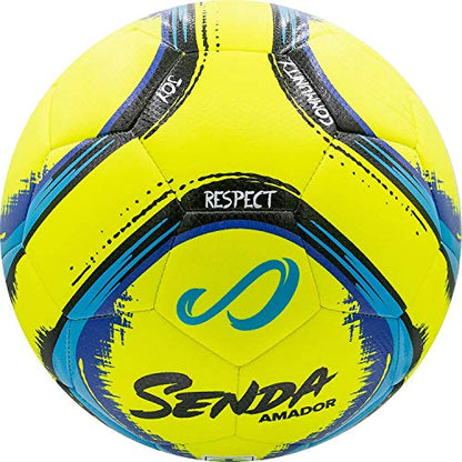 Senda Amador Training Soccer Ball, Fair Trade Certified - color: Yellow and Blue, size: Size 4 (Ages 8-12)