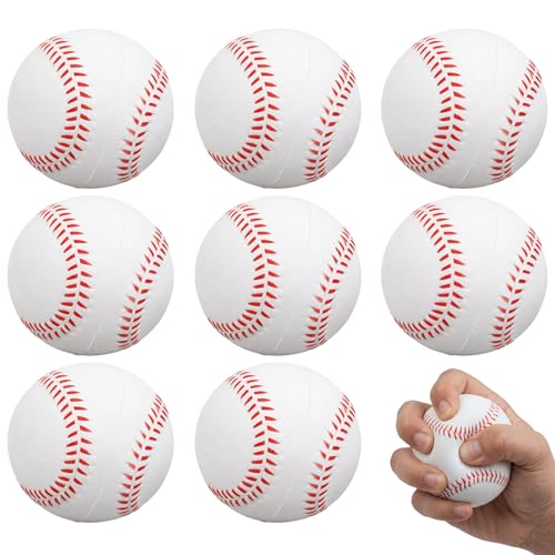 Foam Baseballs, Baseball Training Equipment and Practice Baseballs, Softballs Practice Training Ball for Beginners, Hand Exercise Tools for Safe Throwing Catching and Batting Practice