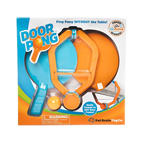 Fat Brain Toys Door Pong, Door Ping Pong Game, Active Play for Kids Ages 6+