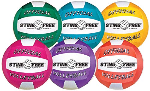 Soft, Sting-Free Volleyballs for Elementary Age Children and Physical Education, Sold as a Set of 6