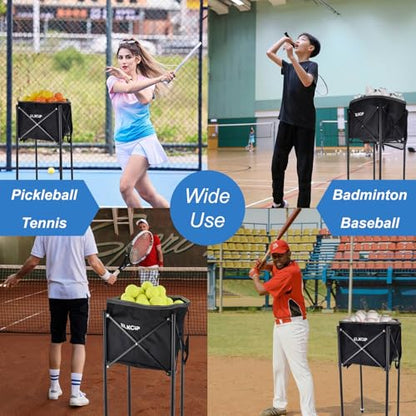 Portable Pickleball & Tennis Ball Hopper - Pickleball Collector Retriever Basket Carrier Gatherer Picker Container for Picking and Storage Training Tool for Ball - size: Medium