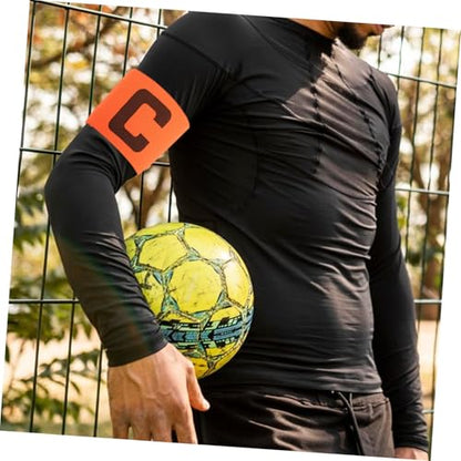 SUPVOX 4pcs Elastic Soccer Captain Armbands for Youth and Adults Team Sports Badge Stylish for Football Rugby and Basketball Games