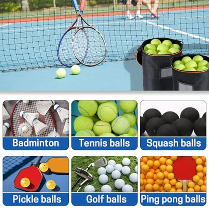 VISEMAN Portable Tennis Ball Basket for Training, Carrying and Storage - color: Black