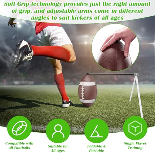 Football Kicking Tee, Portable Kicking Tee Holder for Football Stand Field Goal Holder Football Training Practice Equipment