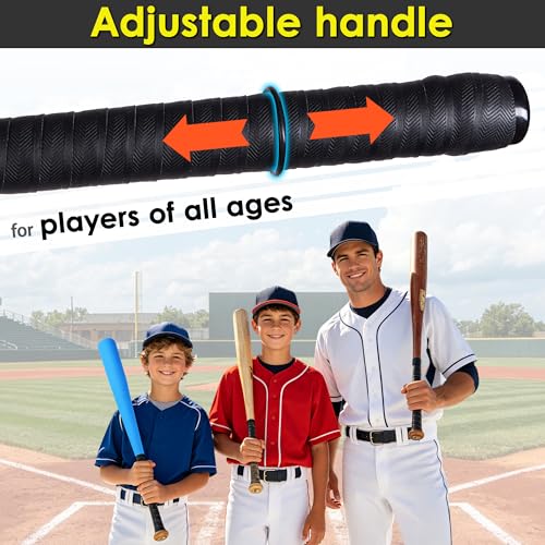 Baseball & Softball Rope Swing Trainer with Soft Training Balls, Hitting Training Aid for Bat Speed, Timing & Hand-Eye Coordination, Solo Practice Equipment for Youth & Adults