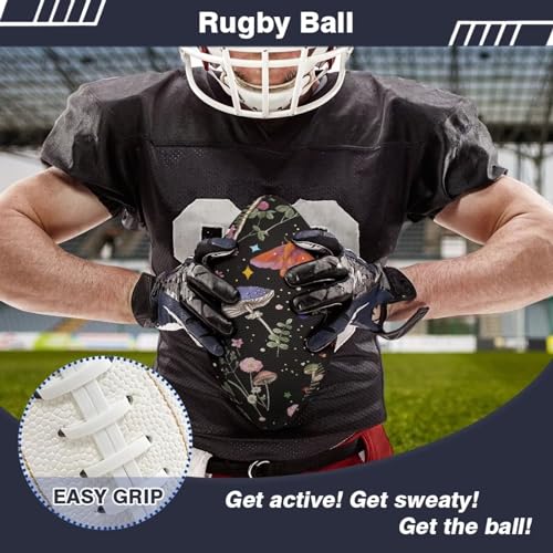 SYtrade Recreational Football Game Footballs PU Composite Leather Footballs for Training Indoor Outdoor - color: Mushroom Butterfly Star