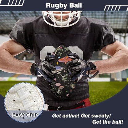 SYtrade Recreational Football Game Footballs PU Composite Leather Footballs for Training Indoor Outdoor - color: Mushroom Butterfly Star