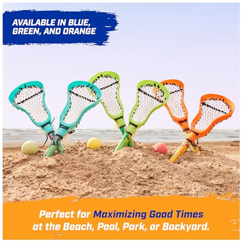 SwimWays Hydro Lacrosse, Waterproof Lacrosse Set, Outdoor Games for Adults and Kids, Sports Equipment, Pool Party Games and Toys, Blue - color: Blue (New Version)