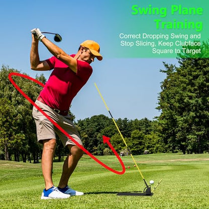 Golf Alignment Sticks - Golf Sticks Alignment Aid Golf Alignment Rods for Aiming, Putting, Full Swing Trainer, Posture Corrector Golf Training aid with Clear Tube Case