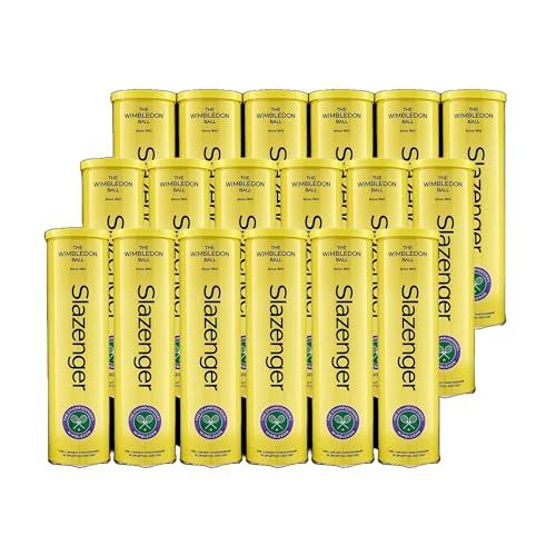 Slazenger Wimbledon Official Tennis Balls - 4-Ball Cans | 18-Can Case | 72 Total - size: 1 CASE