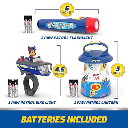 Energizer Paw Patrol Gift Set Flashlight, Lantern, Bike Light Combo Pack Kids Flashlights, Safe Flashlights for Kids, Paw Patrol Toys for Boys & Girls