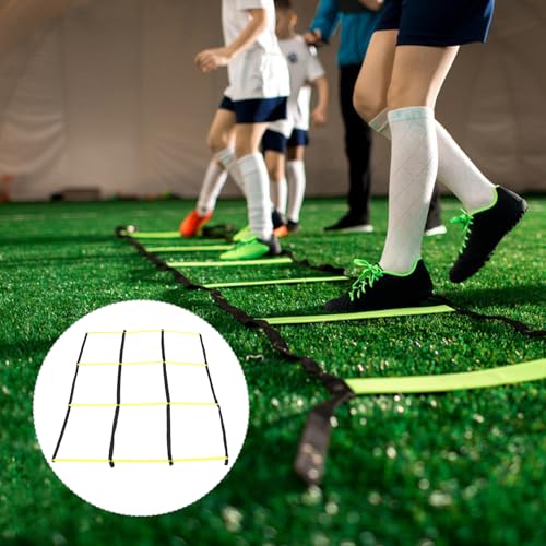 NOLITOY Agility Ladder for Sports Training and Football Speed Ladder Nine-Square Rope Design Portable Foldable for Footwork and Agility Drills