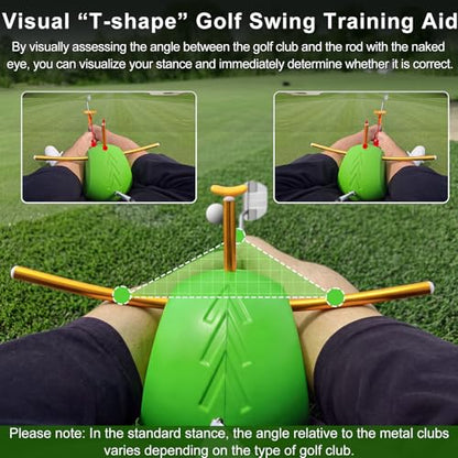 Golf Swing Ball, The Connector Golf Trainging Aids with Adjustable Lanyard & Wrist Hinge Trainer, Golf Swing Trainer - Helps Train Proper Swing Mechanics Between Arms Elbow Wrist Structure - color: Green, size: Medium