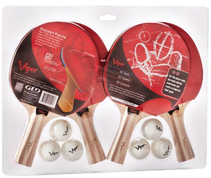 Viper Table Tennis Accessory Set (Rackets/Paddles and Balls) - style: 4 Rackets and 6 Balls