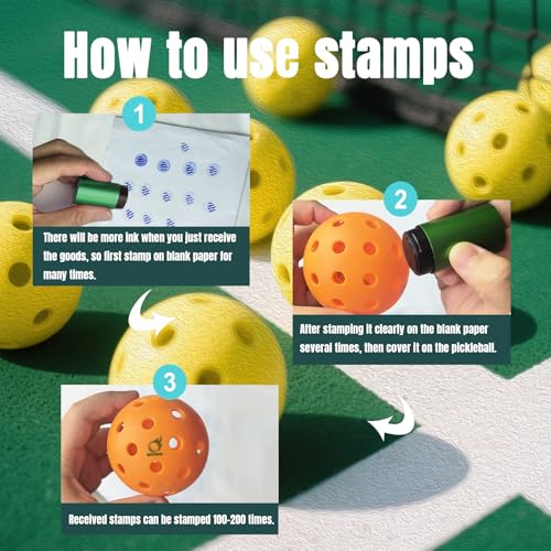 Personailzed Pickleball Stamp Marker – Custom Name Stamper for Pickleballs | No Mess, Long-Lasting Ink | Easy to Use Gift for Players & Lovers | Fun Customized Pickleball Gifts