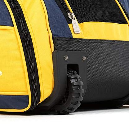 Boombah Beast Rolling Bat Bag - Multiple Color Options - Holds 8 Bats, Glove and Shoe Compartments - color: Navy/Gold