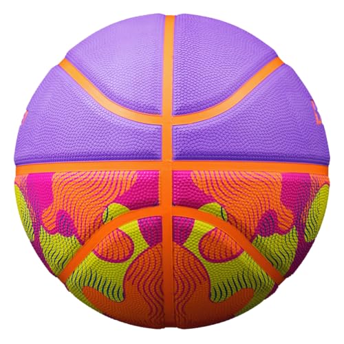 Baden | Legend Court Canvas | Creative Design Outdoor Rubber Game Basketball | Youth & Adult Size 5,6,7 - color: Lava Love, size: Size 5 (27.5")