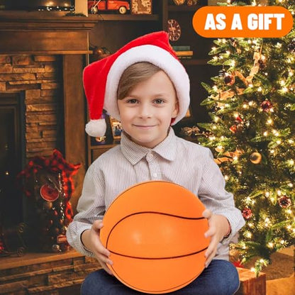 Silent Basketball for Indoor Use - Quiet Training Foam Ball, Size 7 (24cm), Noiseless Bouncing, Soft Grip - Ideal for Indoor Drills and Activities