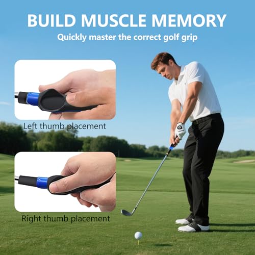 Golf Grip Trainer & Swing Training Aid – Correct Hand Positioning, Improve Swing Consistency & Muscle Memory – Practice Tool for Beginners & Intermediate Golfers