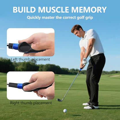 Golf Grip Trainer & Swing Training Aid – Correct Hand Positioning, Improve Swing Consistency & Muscle Memory – Practice Tool for Beginners & Intermediate Golfers