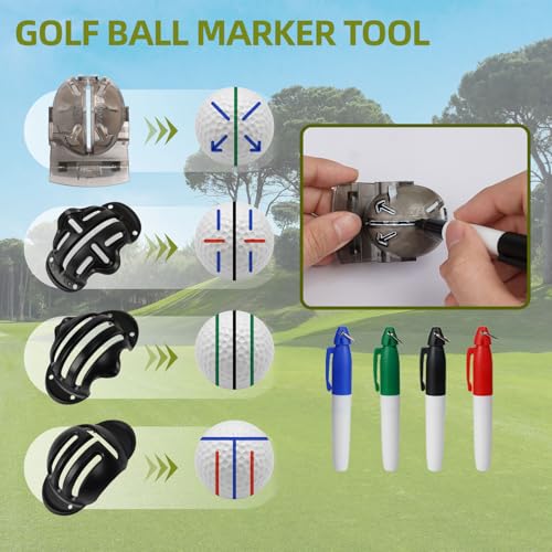 20PCS Golf Accessories Kit with Golf Club Cleaner Brush,Divot Tool and Ball Marker,Groove Sharpener,Golf Tees, Ball Bag&Towel with Hook,Golf Essentials Kit Gift for Men/Women(20, Black)