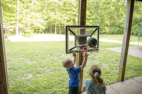 Silverback Junior Youth 33" Basketball Hoop with Lock ‘n Rock Mounting Technology Mounts to Round and Vertical Poles, Black (B8410W)