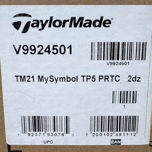 TaylorMade 1-Dozen TP5 & TP5x MySymbol Pix Logo Overrun Practice Golf Balls - Made in USA - style: TP5 - 12 balls