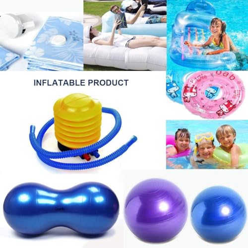 Exercise Yoga Ball Pump with Plug Replacement Air Stopper Plug Pin Adapter Kit Manual Foot Pump for Fitness Ball Pilates Swiss Balance Stability Balls Gym Outdoor Home