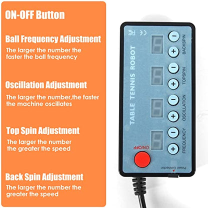WISIMMALL Table Tennis Robot, 36 Different Spin Balls Ping Pong Robot Automatic Table Tennis Machine Automatic Ball Launcher with 50 Ping Pong Balls for Ping-Pong Practicing Training