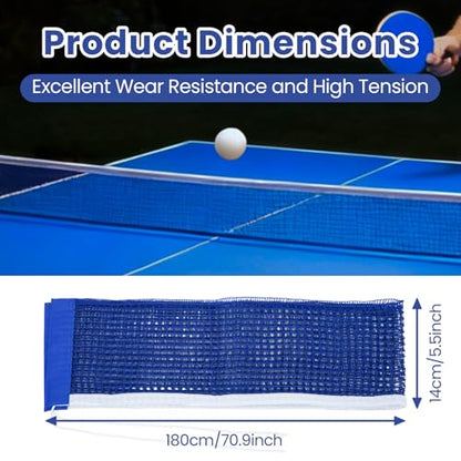 Ping Pong Net Compatible with Kettler – Durable Ping Pong Net Replacement, 2-Pack 71" Nylon Table Tennis Nets, Portable and Easy to Set Up for Indoor & Outdoor Play