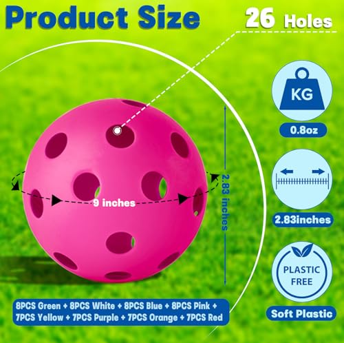Mototo 12/30/60 Practice Baseballs for Hitting, 2.8 Inch Plastic Soft Baseballs for Practice Lightweight Soft Ball Hollow Training Softball for Sport Pitching Batting