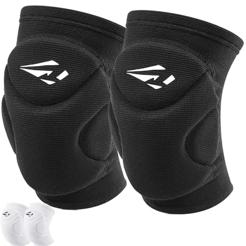Rawxy Volleyball Knee Pads with High Shock Absorbing Cushion,Adult Junior Youth Men &Women Boy Girls Gift (black, Middle and Large) - color: black, size: Medium/Large