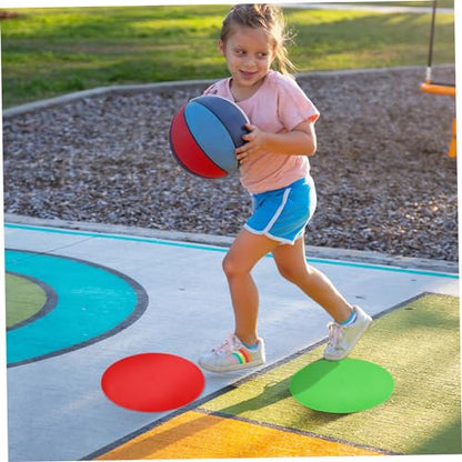BESPORTBLE 5pcs Soccer Training Markers Flat Pads for Agility Drills and Speed Workouts Field Indoor Floors