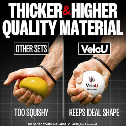 Weighted Baseballs 6 Ball Set: Increase Throwing Velocity & Arm Strength - Withstands 18,000 Throws - Weighted Balls for Pitching & Throwing - Plyo Balls - Ideal Training Tool