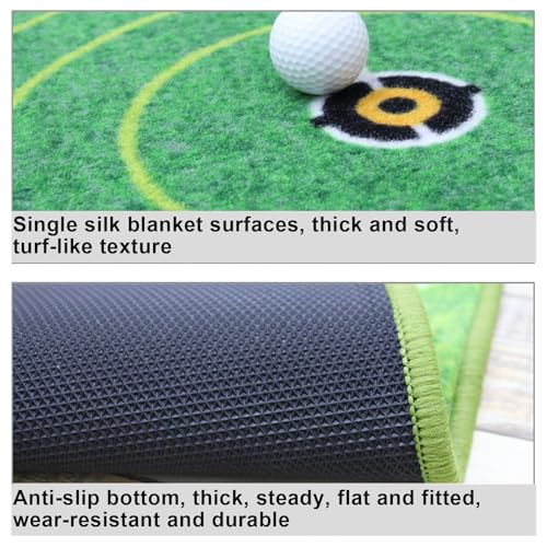 Golf Putting Mat, Professional Training Pad, 19.69x94.49 Inches Tool with Anti Slip Use, Sports Practice Aid, Men Women Prep with Easy Handling, Home Accessories for Indoor Outdoor Travel Office Daily