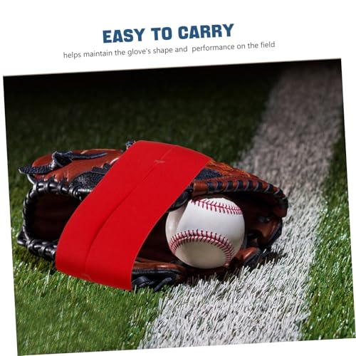 Baseball Glove Wrap Band Softball Mitt Shaper with Elastic Design for Formation Breathable Open Structure Fits All Red Color
